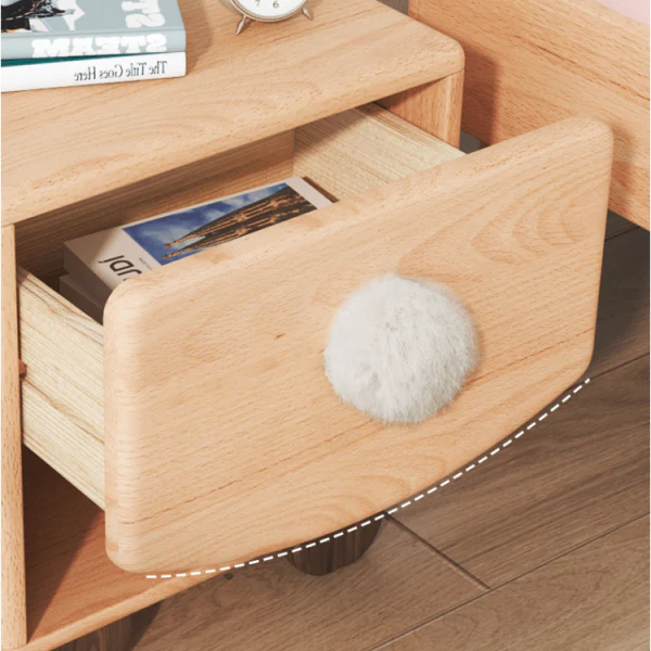 Aesthetik Kids - Wooden Bunny Tail Inspired Bed Side Table - Image 4