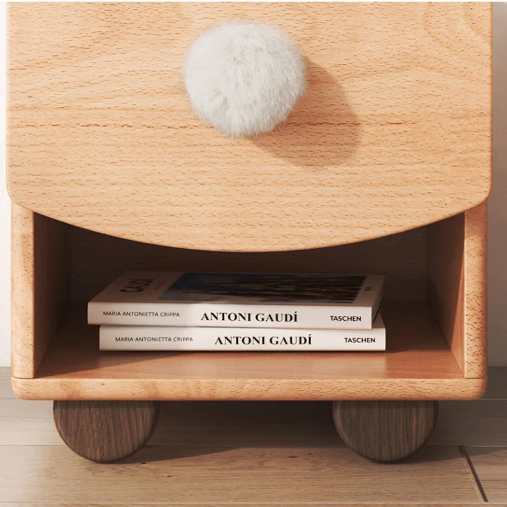 Aesthetik Kids - Wooden Bunny Tail Inspired Bed Side Table - Image 5