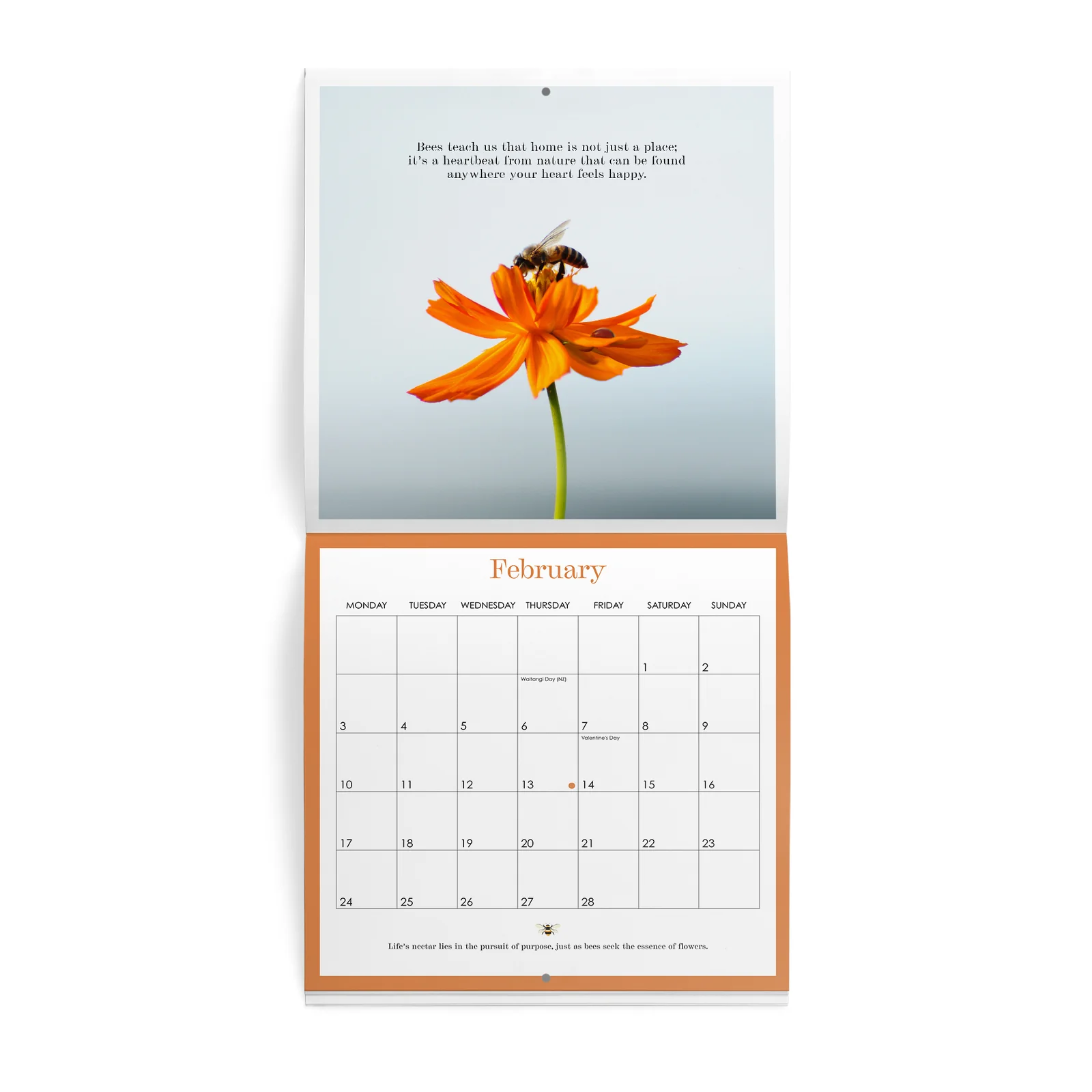 Affirmations 2025 Bee Wall Calendar - Image 2
