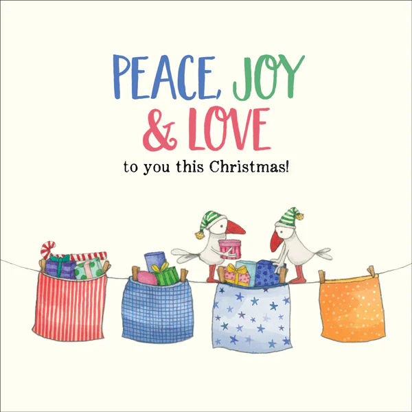 Affirmations - Twigseeds Christmas Card - Peace, love and joy - K358