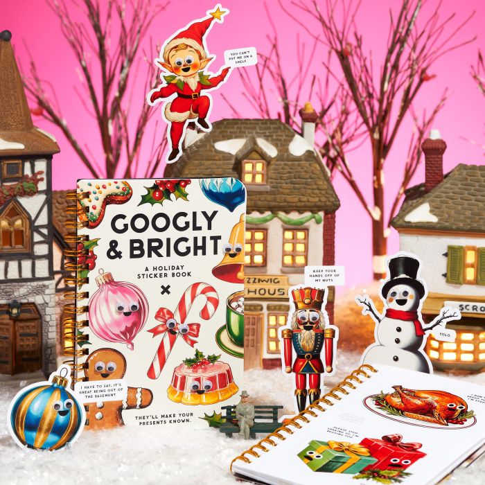 Brass Monkey Googly & Bright Holiday Sticker Book Multi-Coloured 10.2x2.5x15.2cm - Image 2