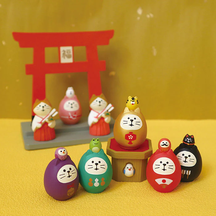 Decole Concombre - Fuku Mono Lucky Cat Daruma Gold - Image 2