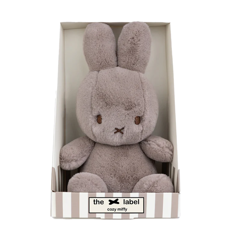Miffy & Friends Cozy Miffy in Giftbox Taupe 23cm - Image 4