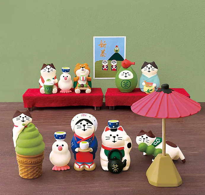 Decole Concombre Figurine - Japanese Green Tea Shop - Japanese Umbrella - Image 2