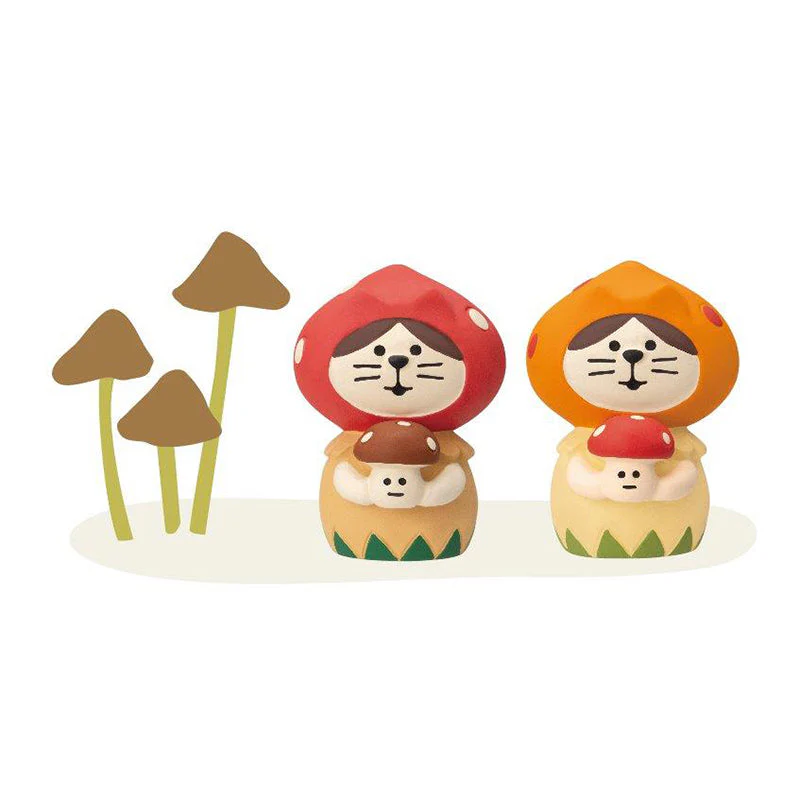 Decole Concombre Figurine - Mushroom Forest - Cat Hood Mushroom Orange - Image 2