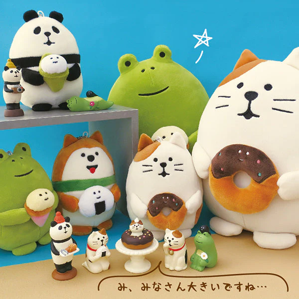 Decole Concombre Puffy Mascot - Cat & Donut - Small - Image 2