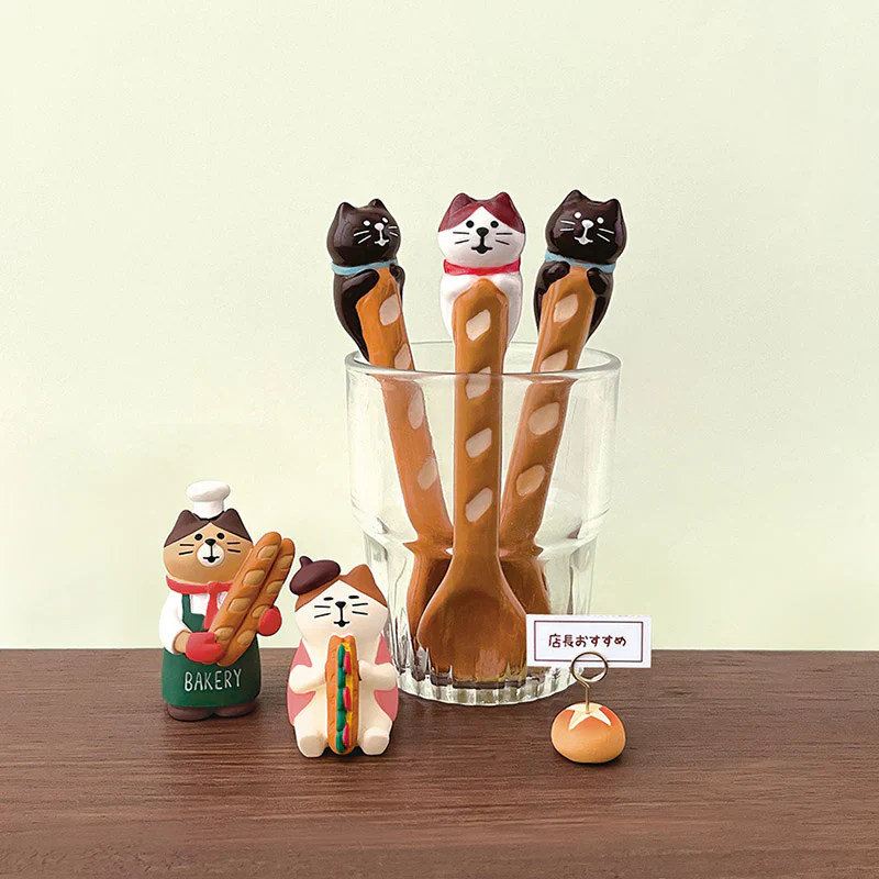 Decole Concombre Yamaneko Bakery Spoon - Black Cat - Image 3