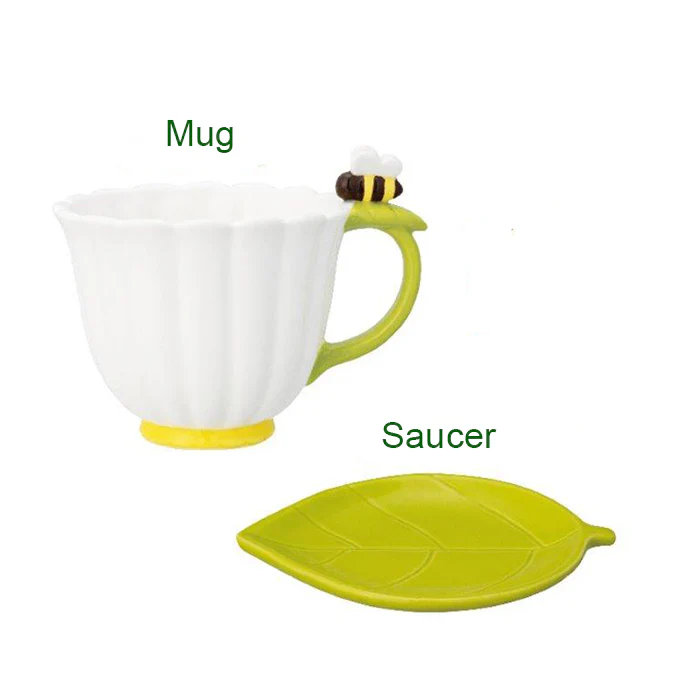 Decole Flower Mug & Saucer Set - Bee - Image 2