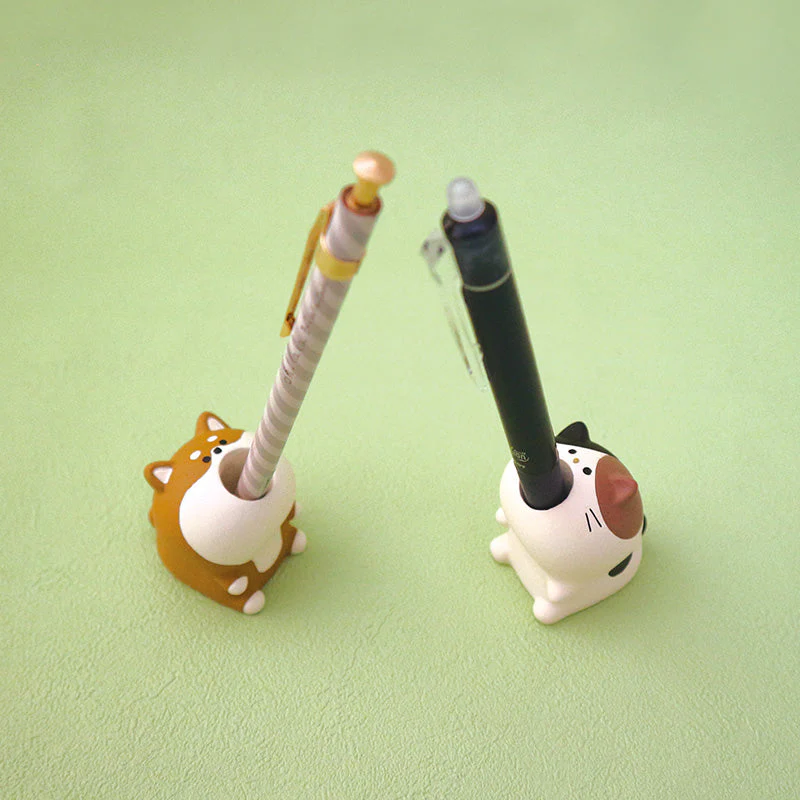 Decole Harapeko Animal Pen Stand - Calico Cat - Image 2