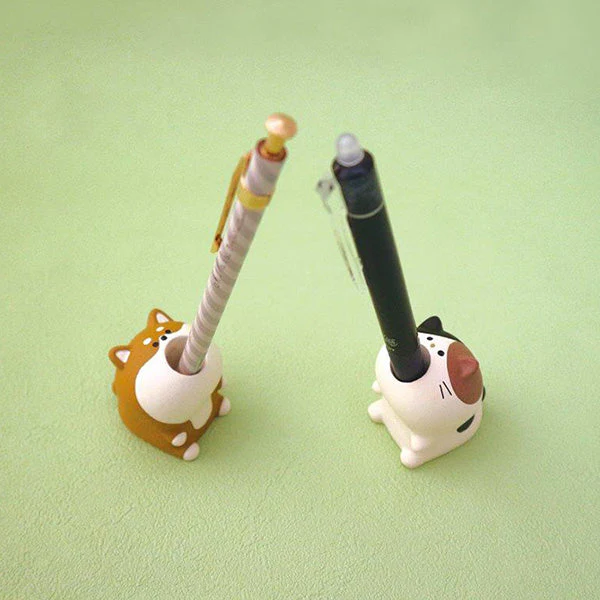 Decole Harapeko Animal Pen Stand - Shiba Dog - Image 2