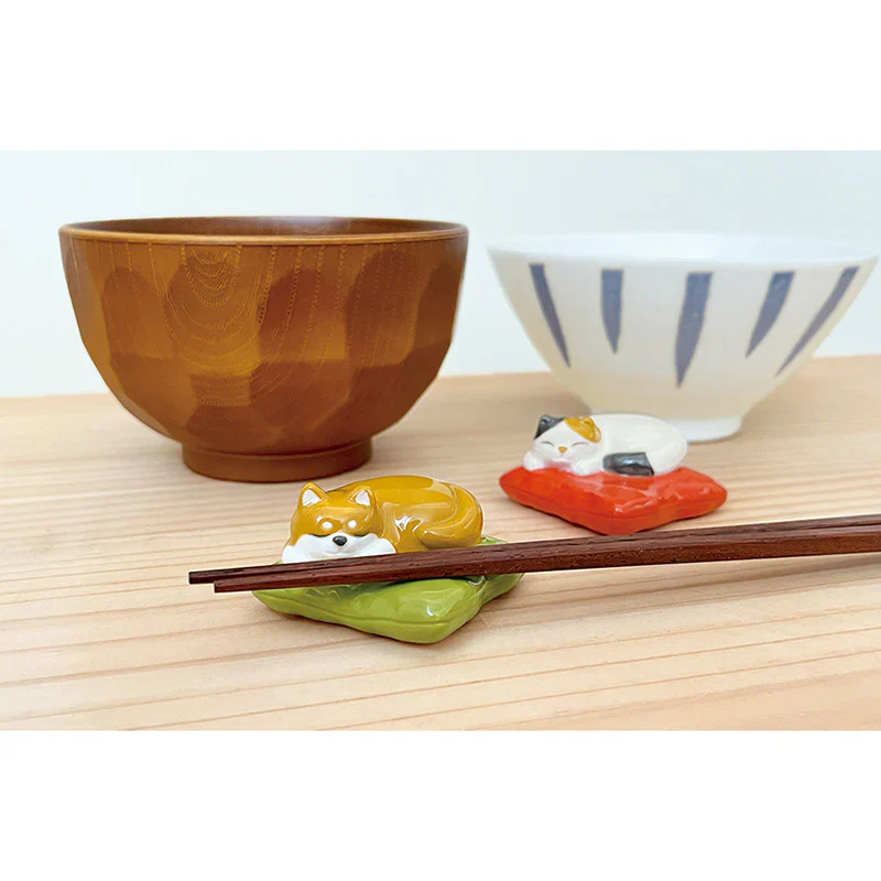 Decole Napping Animal Chopstick Rest - Shiba - Image 2