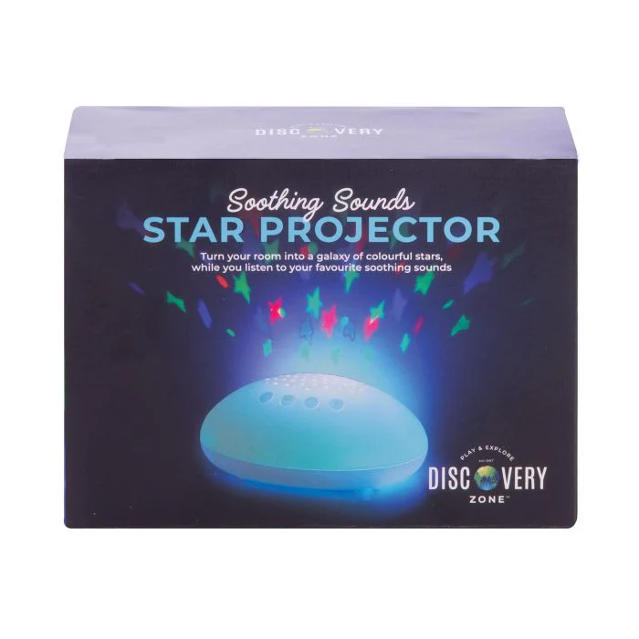 Discovery Zone Soothing Sounds Star Projector White 12.4x9x5cm