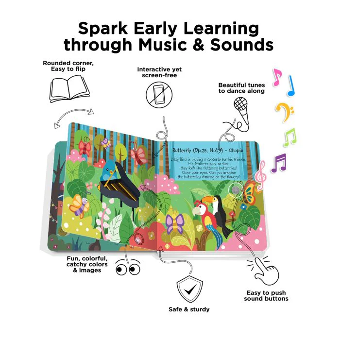 Ditty Bird Classical Music Multi-Coloured 16x2x16cm - Image 3