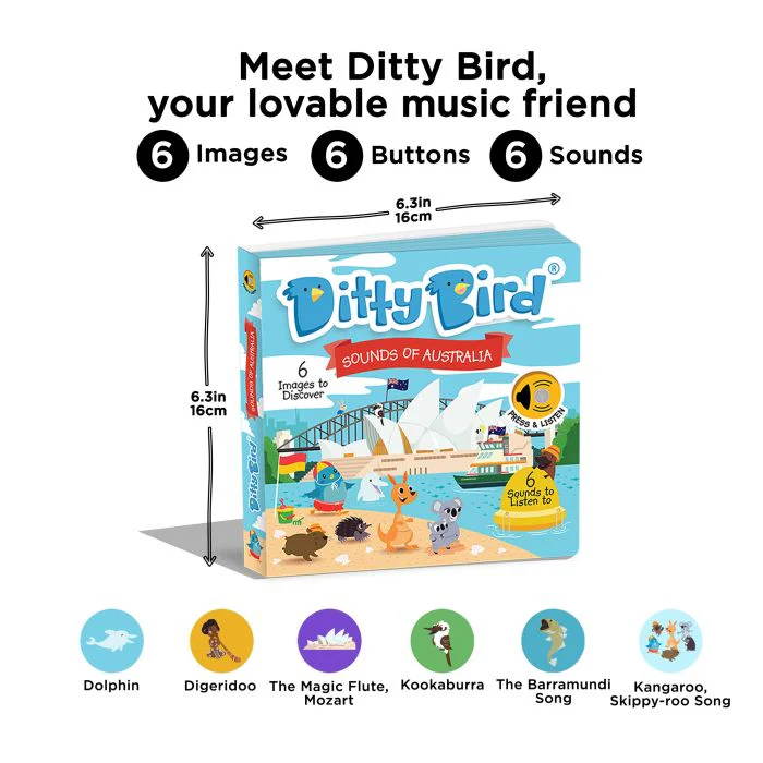 Ditty Bird Sounds of Australia Multi-Coloured 16x2x16cm - Image 2