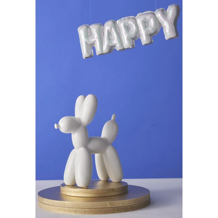 Emporium Bubbles Balloon Dog Sculpture White - Image 4