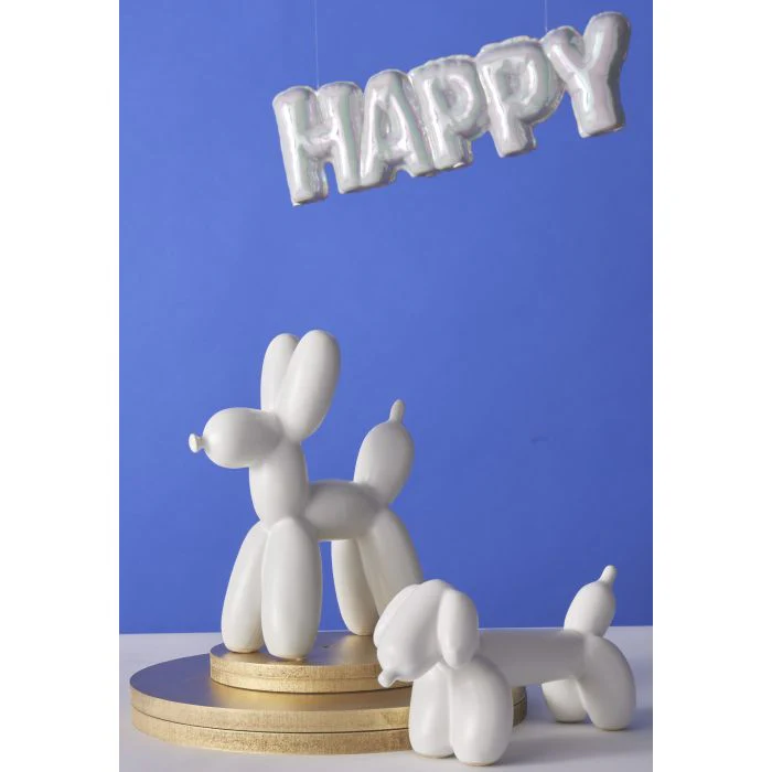 Emporium Bubbles Balloon Dog Sculpture White - Image 4