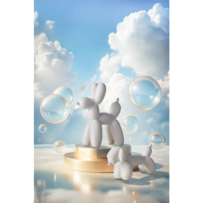 Emporium Bubbles Balloon Dog Sculpture White - Image 5