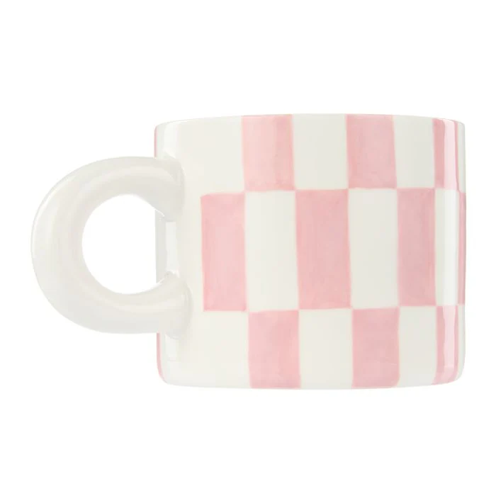 Emporium Check Mug & Plate Set Pink & Green - Image 3