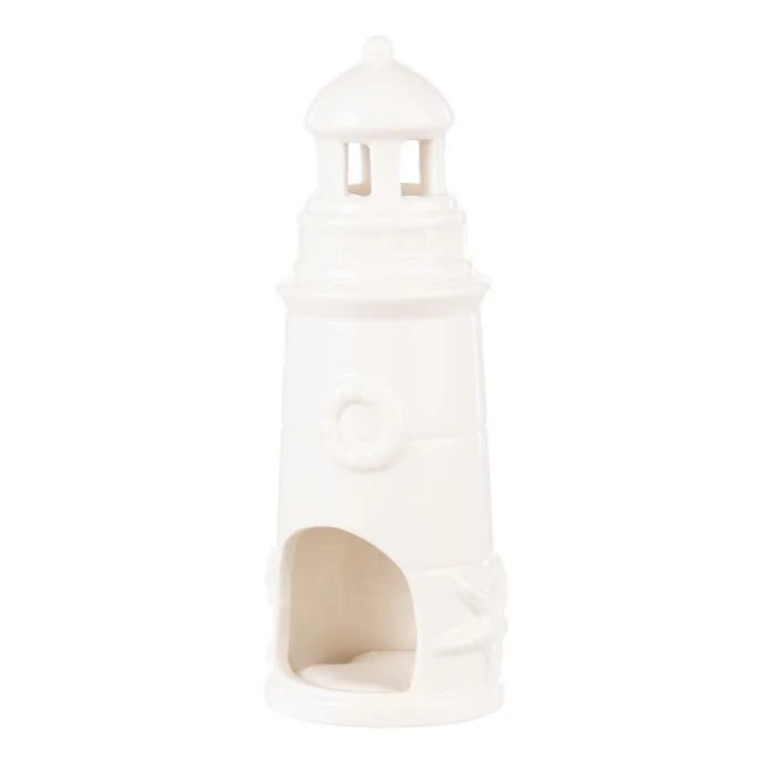 Emporium Landry Tealight Holder Matte White 6.5x6.5x17.7cm