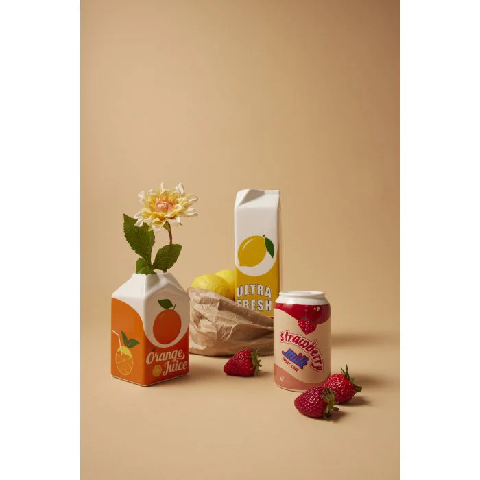 Emporium Lewis Ceramic Carton Vessel Lemon Multi-Coloured - Image 4