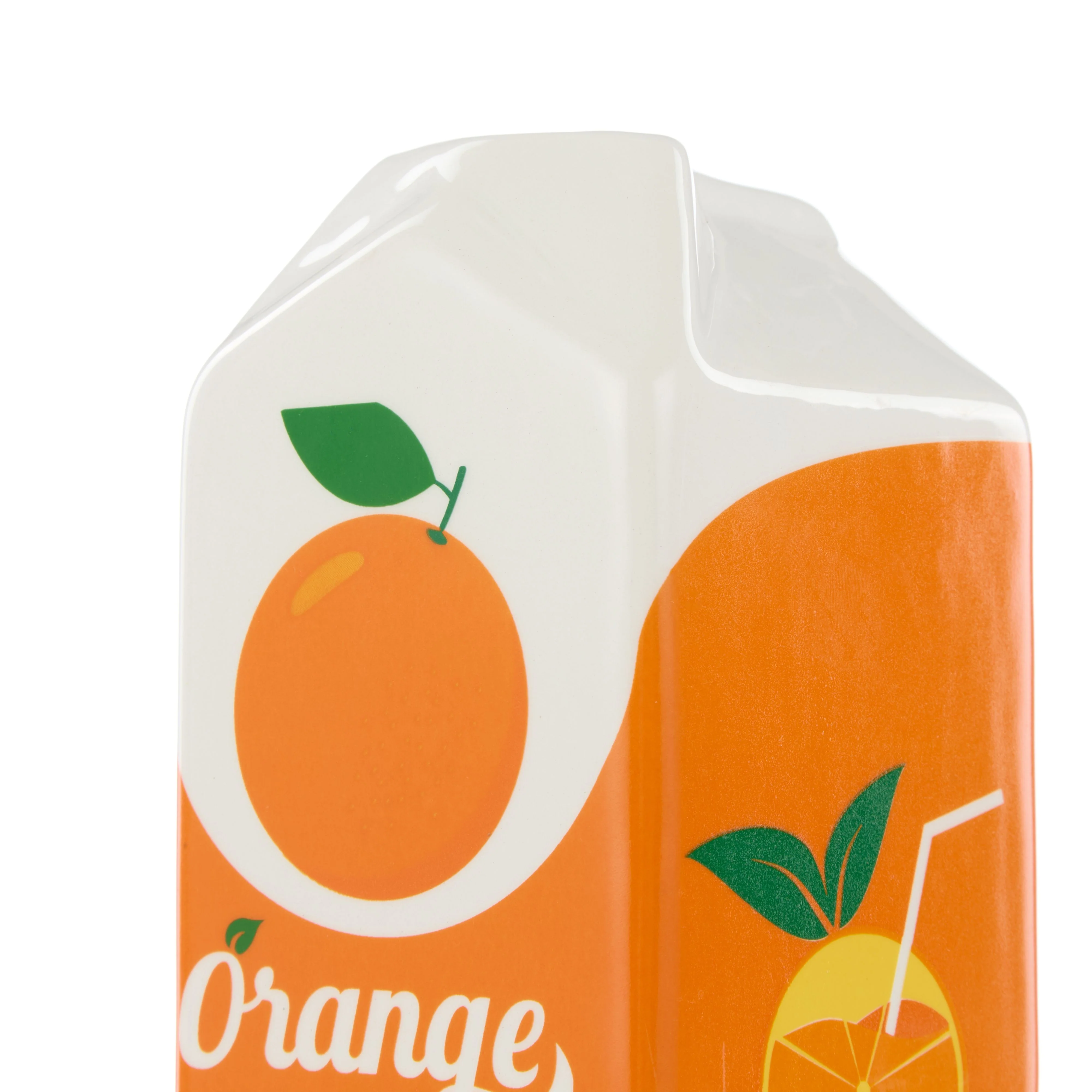 Emporium Lewis Ceramic Carton Vessel Orange 14cm - Image 2