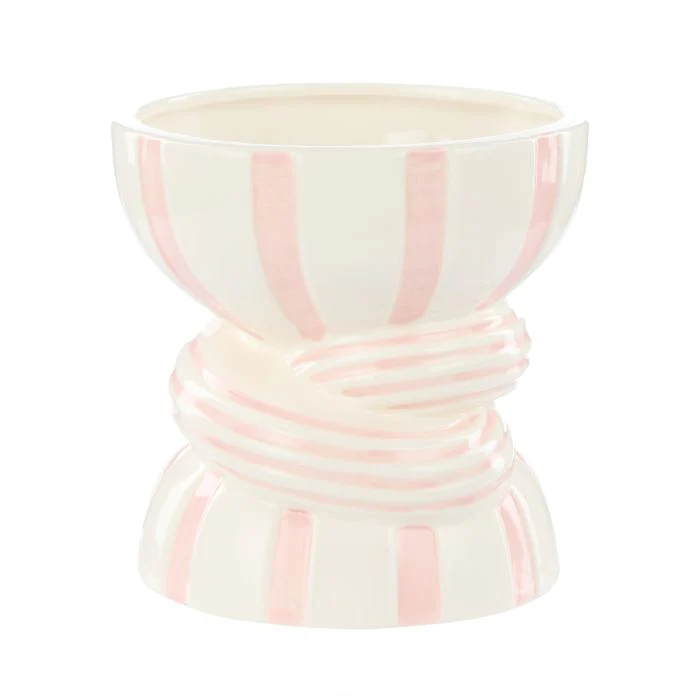 Emporium Lulu Collection Twist Stripe Vase Pink