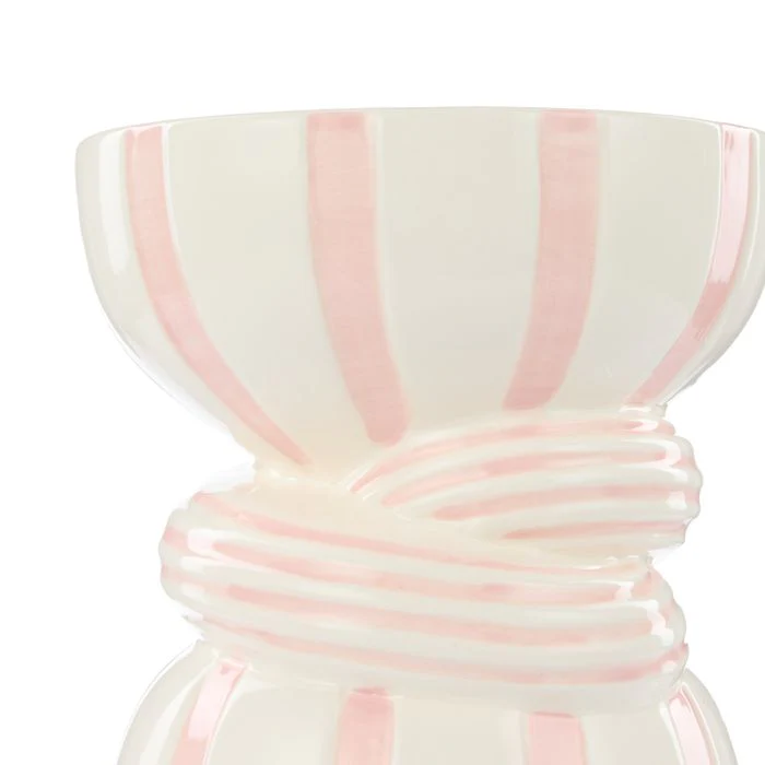Emporium Lulu Collection Twist Stripe Vase Pink - Image 2