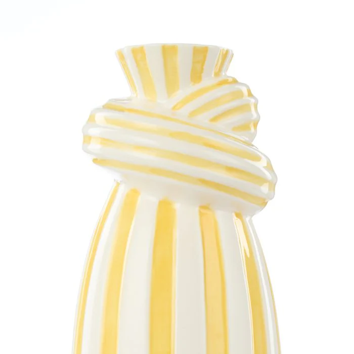 Emporium Lulu Collection Twist Stripe Vase Yellow - Image 3