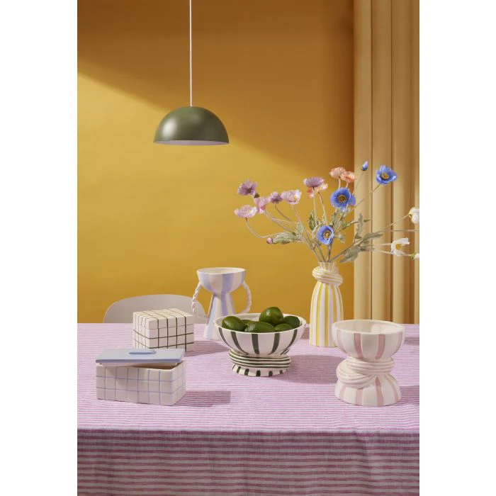 Emporium Lulu Collection Twist Stripe Vase Yellow - Image 4
