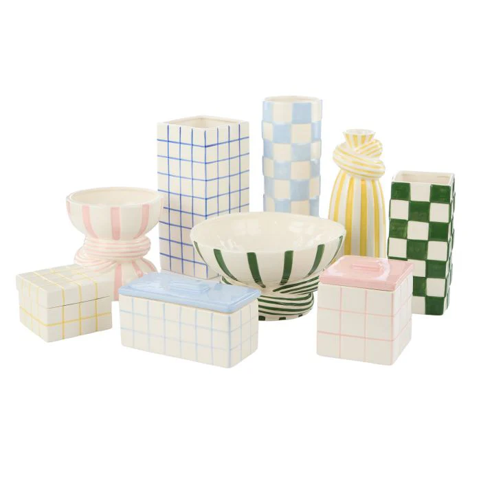 Emporium Lulu Collection Twist Stripe Vase Yellow - Image 5