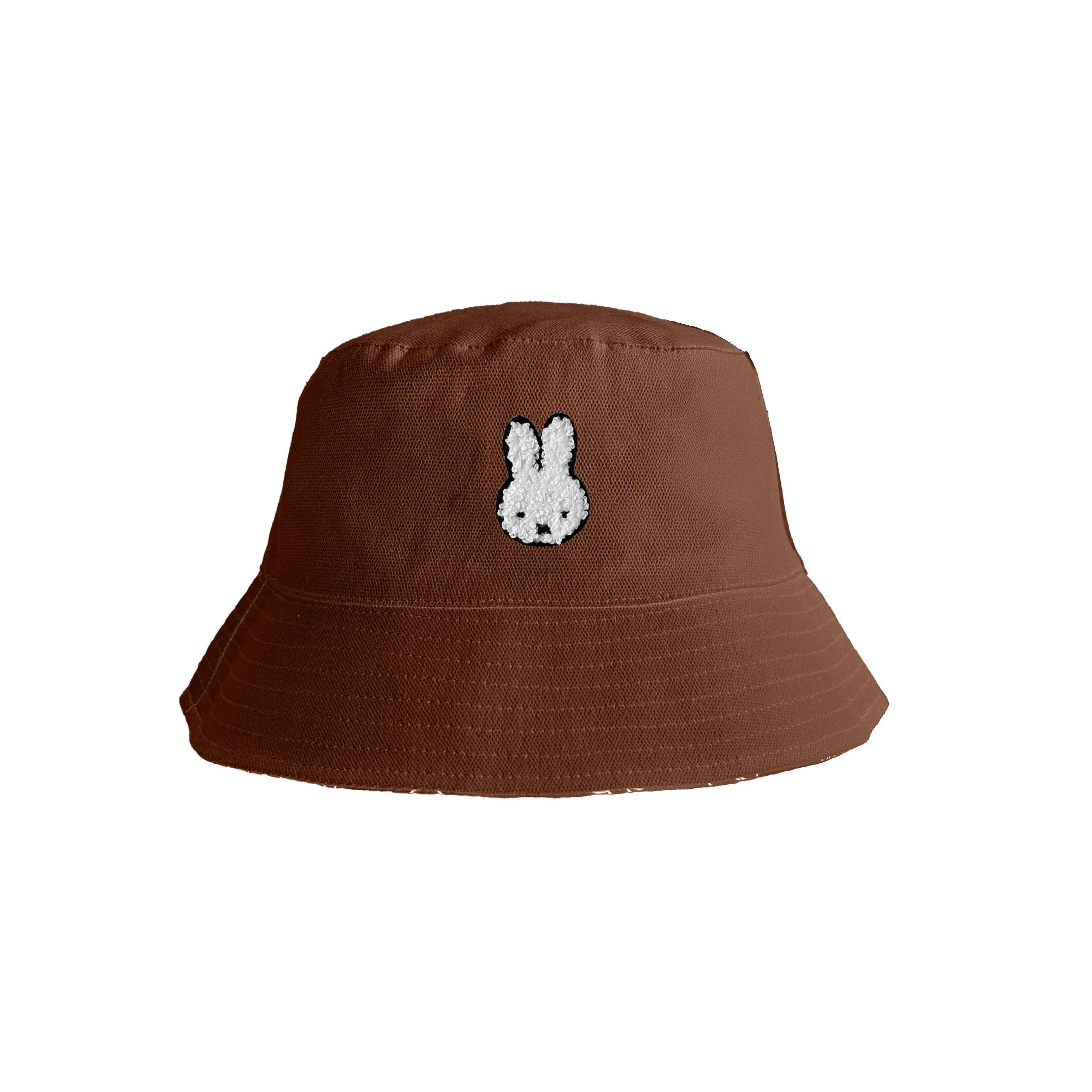 Engelite Miffy Canvas Bucket Hats Chocolate (M) 56cm