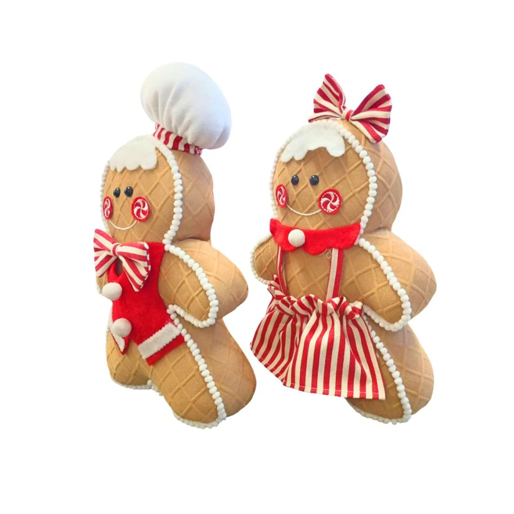 Fabric Boy & Girl Gingerbread Décor 18x6x30cm - Image 2