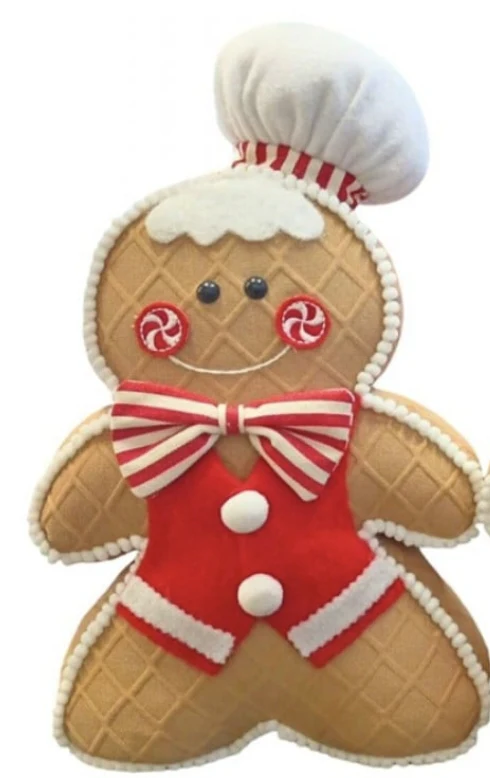 Fabric Boy & Girl Gingerbread Décor 23x10x37cm - Image 4