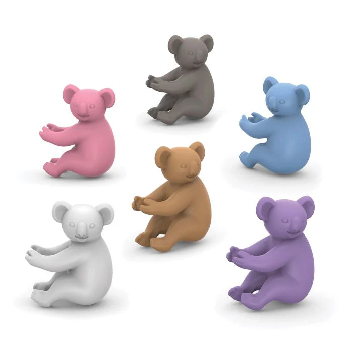 Fred Social Climbers - Koala Wine Markers 6pcs Set Multi-Coloured 1.7x3.7x3.8cm - Image 2