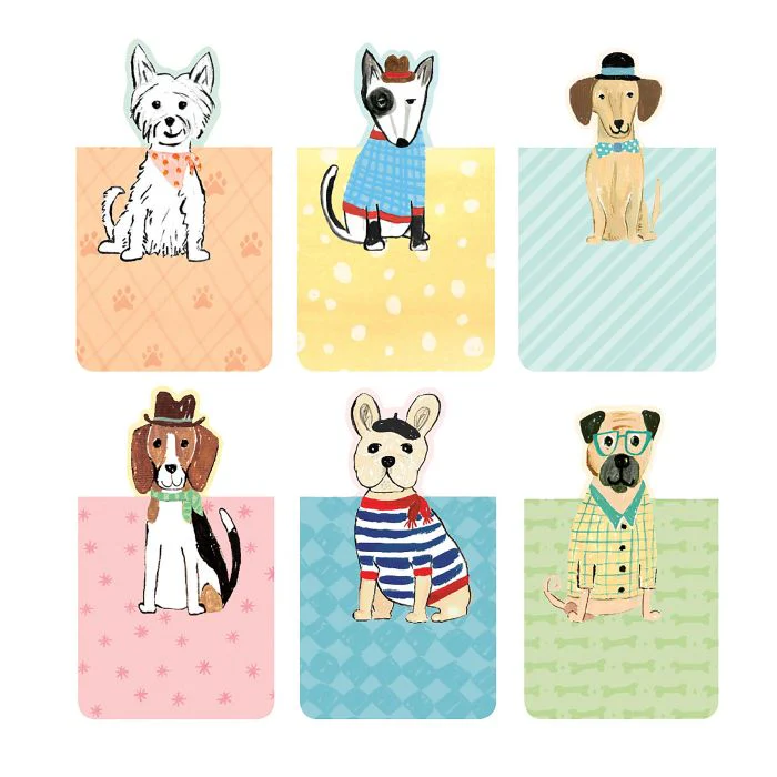 Galison Best In Show Magnetic Bookmarks 6pcs Set Multi-Coloured 4x0.01x5.5cm - Image 2