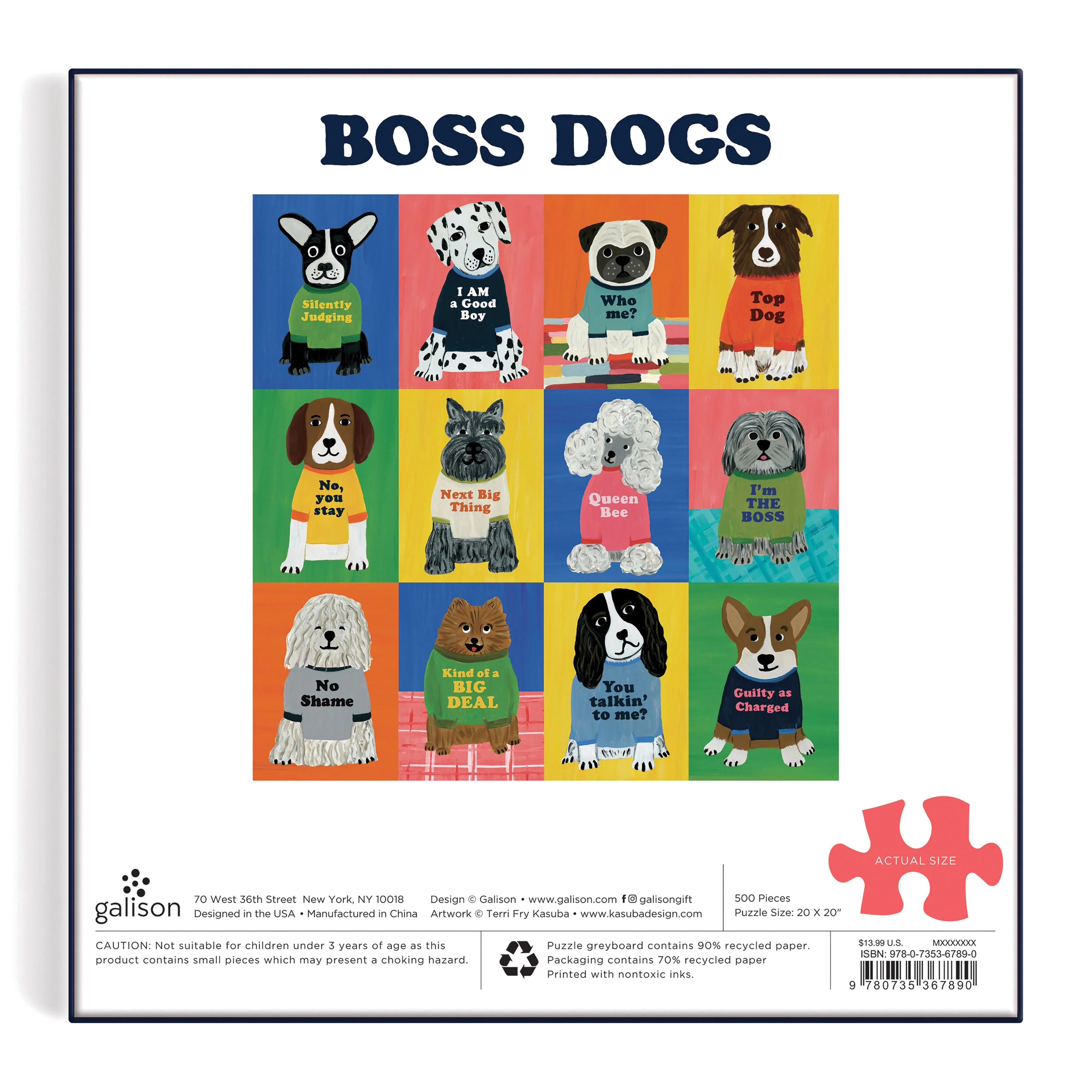 Galison Boss Dogs Puzzle - 500 pcs - Image 2