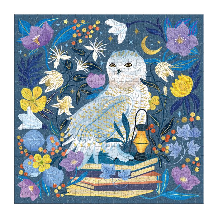 Galison Celestial Owl Foil Puzzle 500pcs Multi-Coloured 51x51cm - Image 2