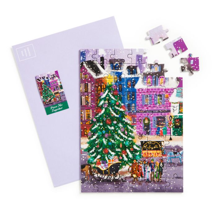 Galison Joy Laforme Christmas Square Greeting Card Puzzle Multi-Coloured 18.7x13.5x0.5cm - Image 2