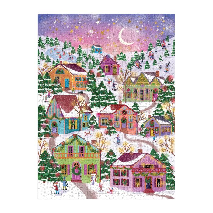Galison Joy Laforme Snowcap Village Puzzle 1000pcs Multi-Coloured 50.8x68.5cm - Image 2