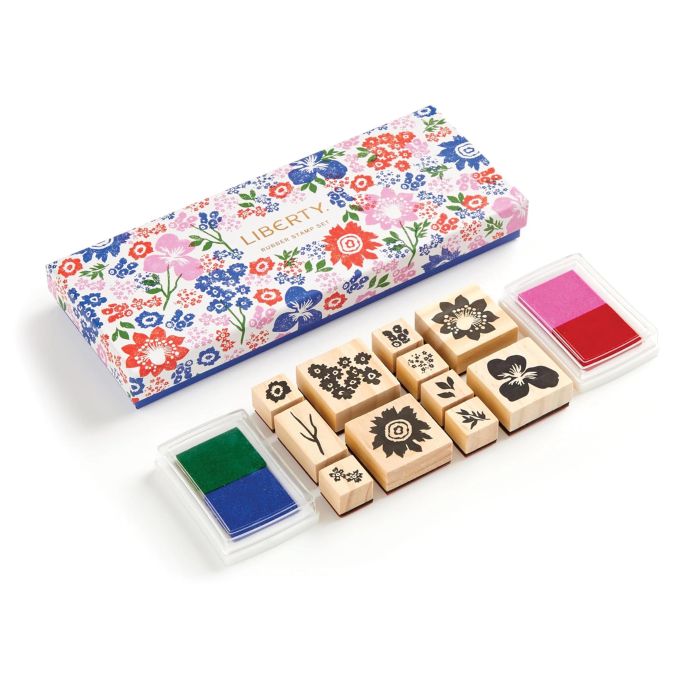 Galison Liberty Rubber Stamp Set Multi-Coloured 23x9x3cm - Image 2