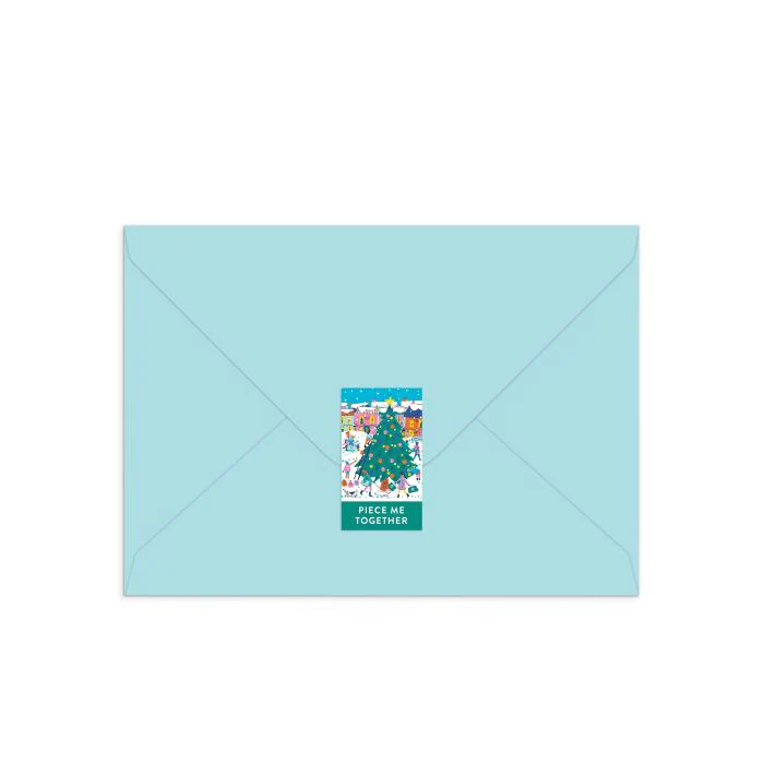 Galison Merry & Bright Greeting Card Puzzle Multi-Coloured 18.7x13.5x0.5cm - Image 3