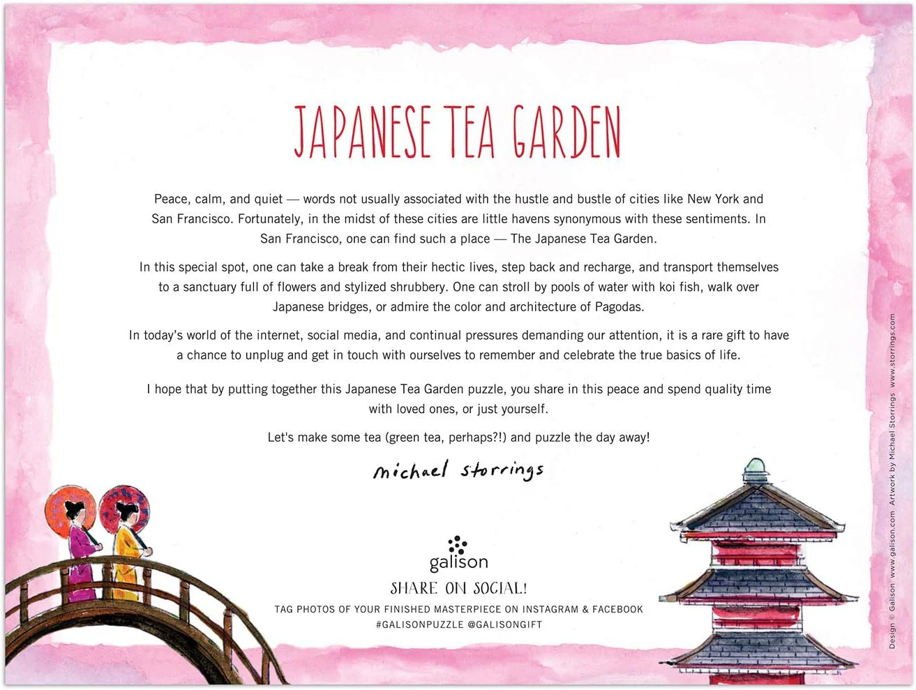 GALISON MICHAEL STORRINGS JAPANESE TEA GARDEN 300P PUZZLE - Image 3