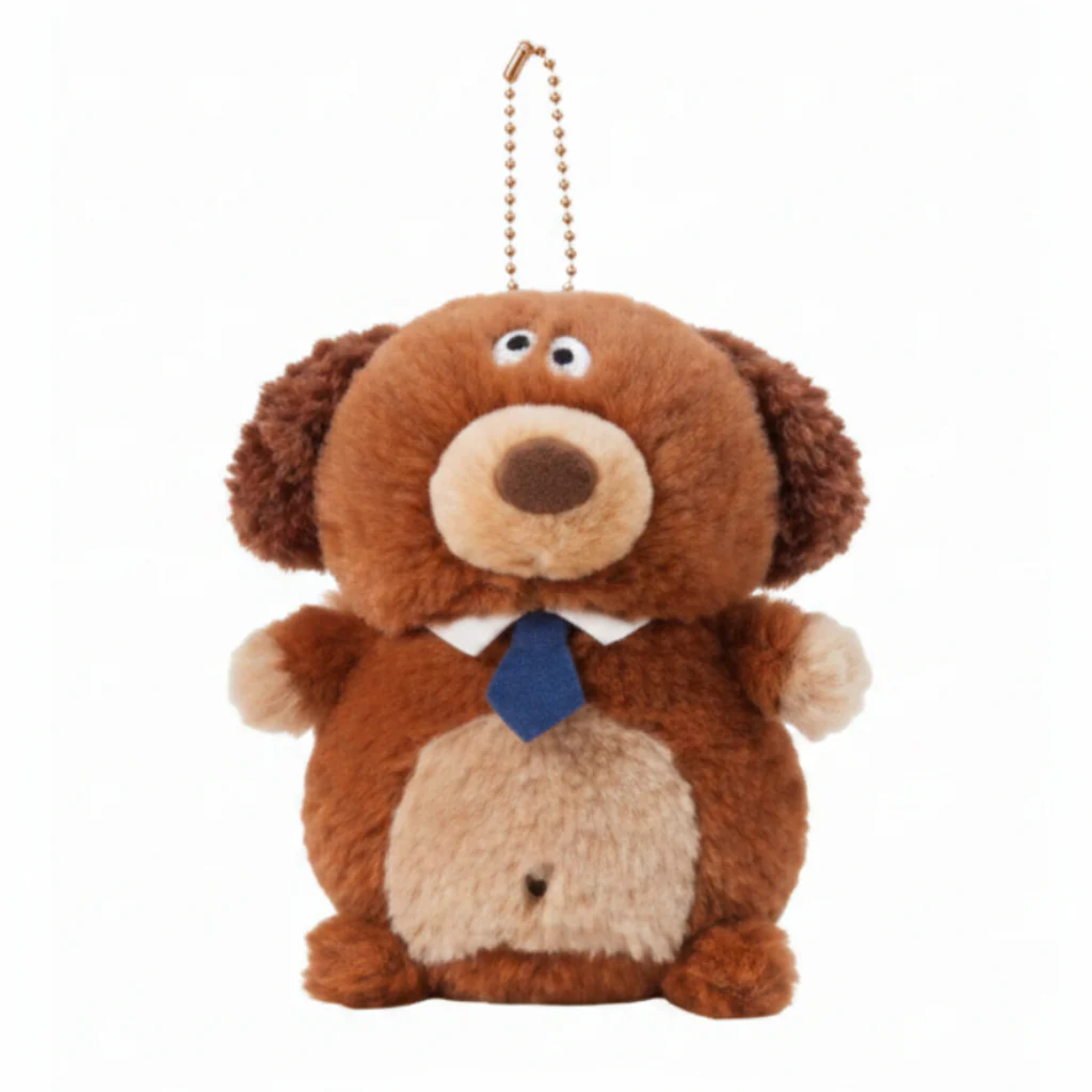 Glee Beanx – Chubby Series Keycharm - Bruce the Officer Golden Puppy 13cm