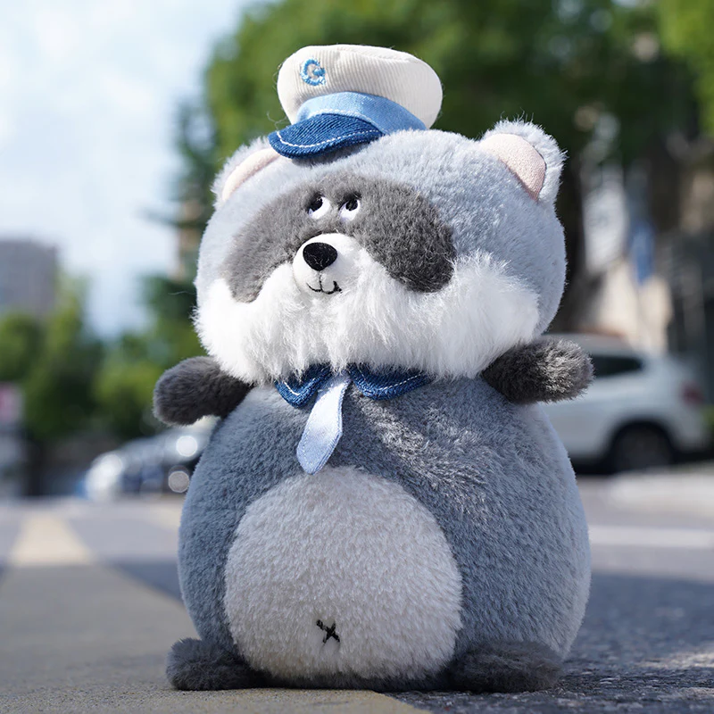 Glee Beanx – Chubby Series Plush - Officer Nimo the Raccoon 22cm - Image 2