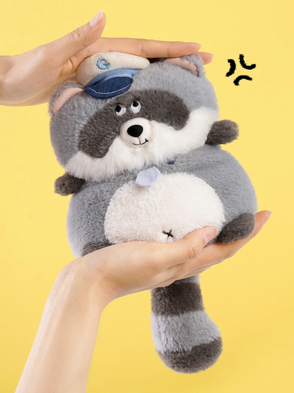 Glee Beanx – Chubby Series Plush - Officer Nimo the Raccoon 22cm - Image 3
