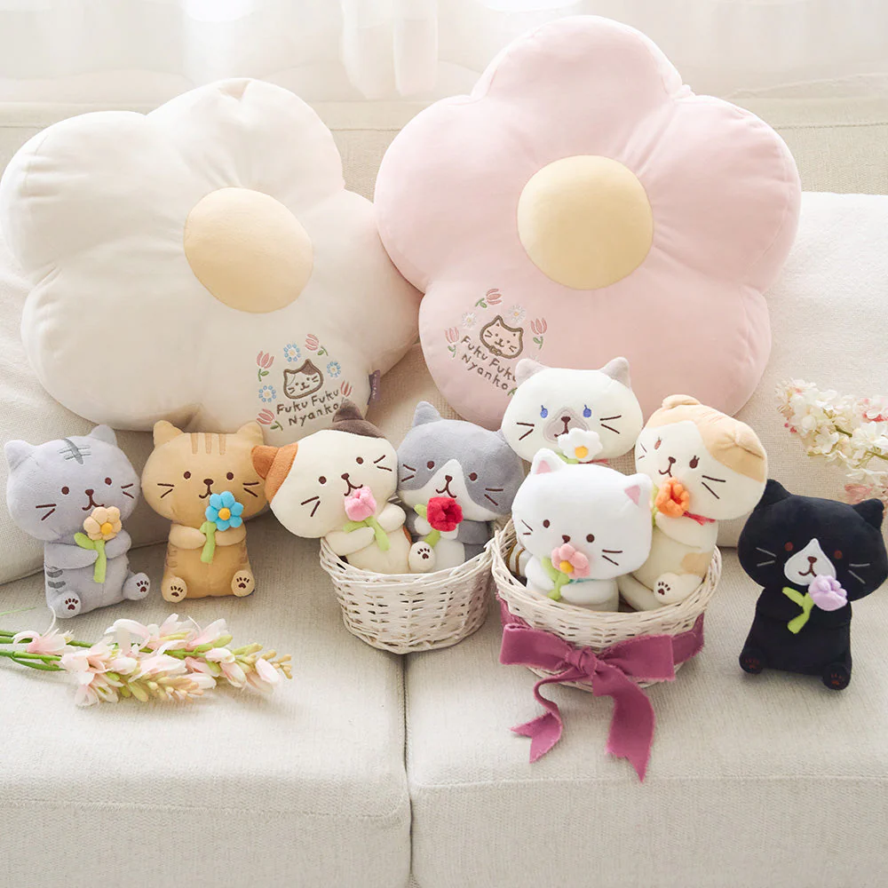 Hapins Flower Kitten Plush Tuxedo Cat - Image 5