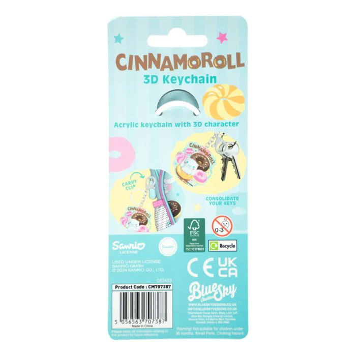 Hello Kitty and Friends Cinnamoroll Character Keyring 10cm - Image 2