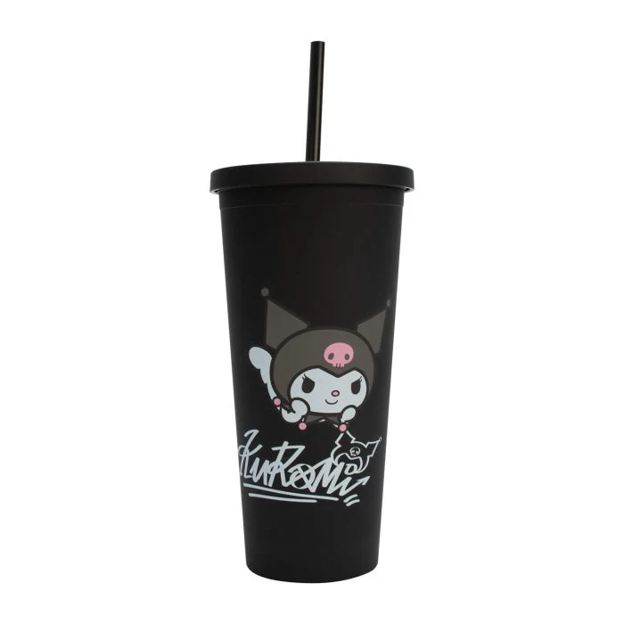 Hello Kitty and Friends Kuromi Cup with Straw 28cm - Image 3