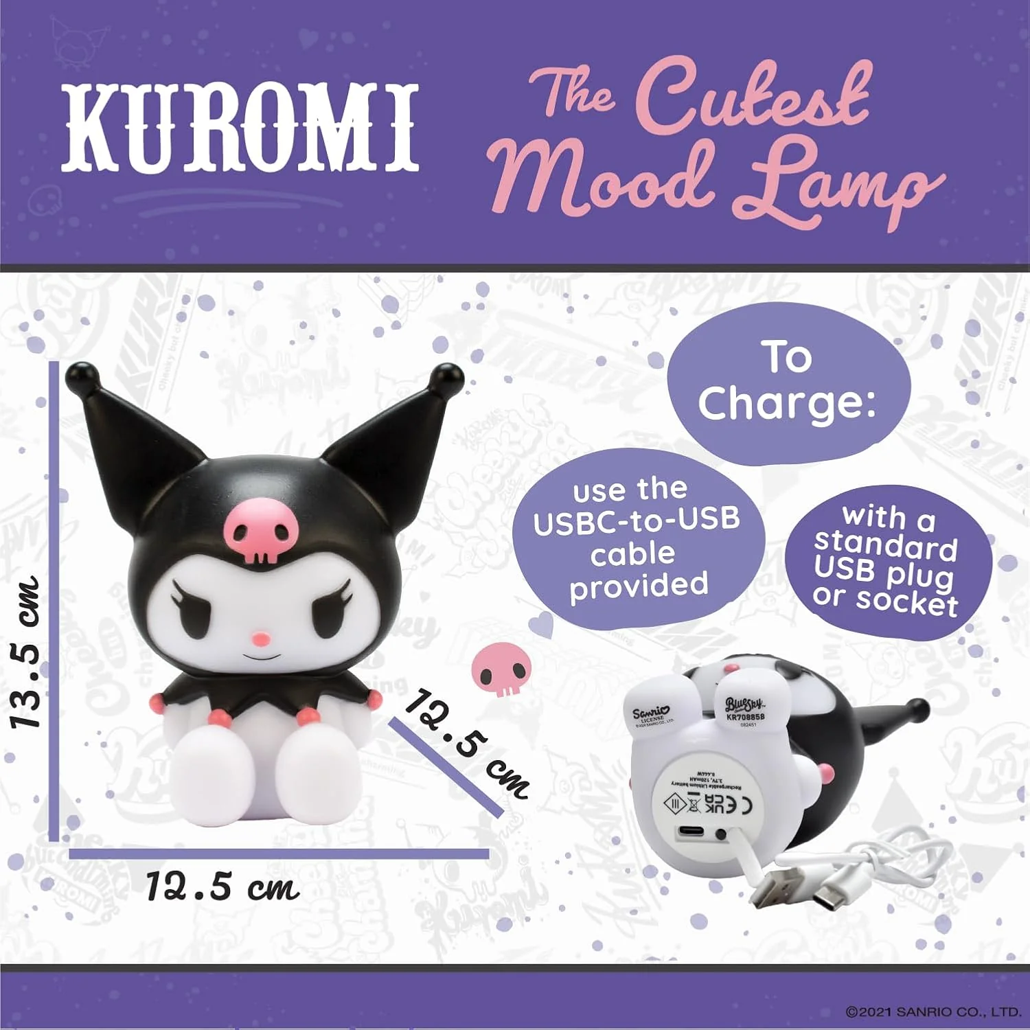 Hello Kitty and Friends Kuromi Mood Light - Image 5