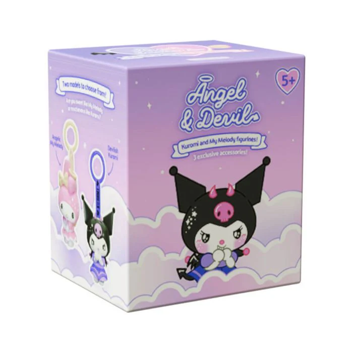 Hello Kitty and Friends -Kuromi & My Melody Angel & Devil Collector Figurine Bag Clips - Image 2